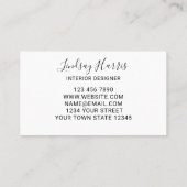 Elegant Eucalyptus Greenery Interior Designer Visitekaartje (Achterkant)