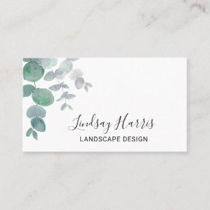 Elegant Eucalyptus Greenery Landscape Design Visitekaartje
