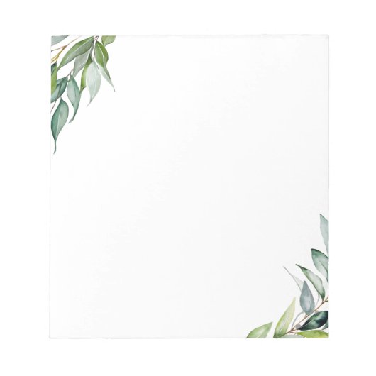 Elegant Eucalyptus Greenery Notitieblok (Voorkant)