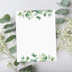 Elégant Eucalyptus Greenery Papier papeterie