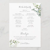 Elegant Eucalyptus Greenery Programma (Achterkant)