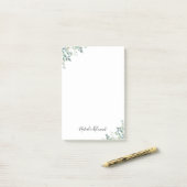 Elegant Eucalyptus Greenery Rustic Green Leaves Post-it® Notes (Op bureau)