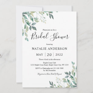 Elegant Eucalyptus Greenery Rustic Vrijgezellenfee Kaart