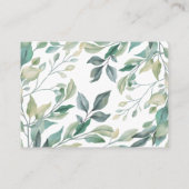 Elegant Eucalyptus Greenery Rustic Wedding RSVP Informatiekaartje (Achterkant)