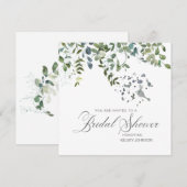 Elegant Eucalyptus Greenery Script Vrijgezellenfee Kaart (Voorkant / Achterkant)