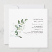 Elegant Eucalyptus Greenery Script Vrijgezellenfee Kaart (Achterkant)