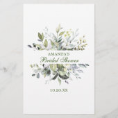 Elegant Eucalyptus Greenery Vrijgezellenfeest Game (Achterkant)