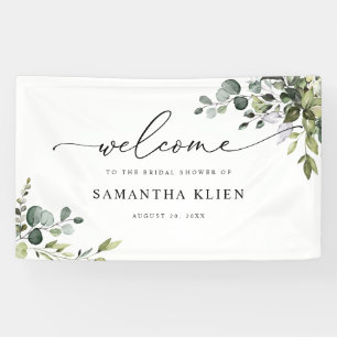 Elegant Eucalyptus Greenery Vrijgezellenfeest Welk Spandoek