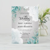 Elegant Eucalyptus Greenery Waterverf Wedding Kaart (Staand voorkant)