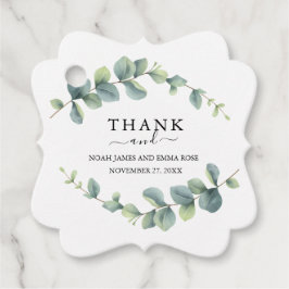 Elegant Eucalyptus Greenery Wedding  Bedankjes Labels