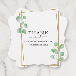 Elegant Eucalyptus Greenery Wedding Bedankjes Labels