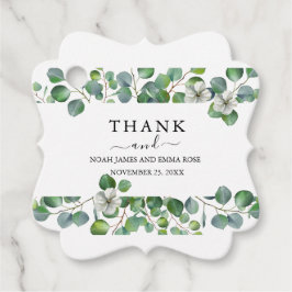 Elegant Eucalyptus Greenery Wedding Bedankjes Labels