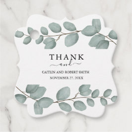 Elegant Eucalyptus Greenery Wedding  Bedankjes Labels