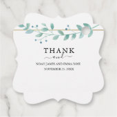 Elegant Eucalyptus Greenery Wedding  Bedankjes Labels (Achterkant)