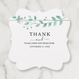 Elegant Eucalyptus Greenery Wedding  Bedankjes Labels