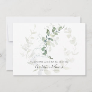 Elegant Eucalyptus Greenery Wedding Bedankt