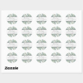 Elegant Eucalyptus Greenery Wedding Bedankt Ronde Sticker (Vel)