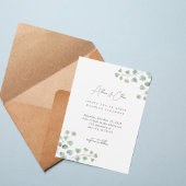 Elegant Eucalyptus Greenery Wedding Invitation