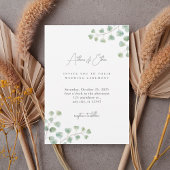 Elegant Eucalyptus Greenery Wedding Invitation