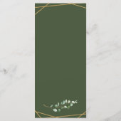 Elegant Eucalyptus Greenery Wedding Menu (Achterkant)