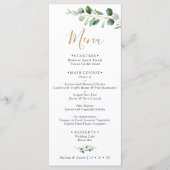 Elegant Eucalyptus Greenery Wedding Menu (Voorkant)