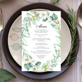 Elegant Eucalyptus Greenery Wedding Menu