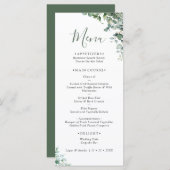 Elegant Eucalyptus Greenery Wedding Menu (Devant / Derrière)