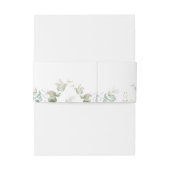 Elegant Eucalyptus Greenery Wedding Monogram Uitnodigingen Wikkel (Achterkant Voorbeeld)