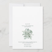 Elegant Eucalyptus Greenery Wedding QR Code Invita Kaart (Achterkant)