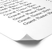 Elegant Eucalyptus Greenery Wedding Seding Chart Poster (Hoek)