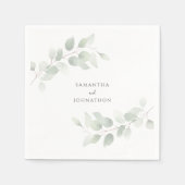 Elegant Eucalyptus Greenery Wedding Servet (Voorkant)