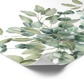 Elegant  Eucalyptus Greenery Wedding Welcome sign Poster (Hoek)