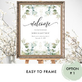 Elegant Eucalyptus Greenery Welkomstbord Poster