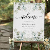 Elegant Eucalyptus Greenery Welkomstbord Poster