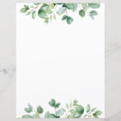 Elegant Eucalyptus groen briefpapier (Voorkant)