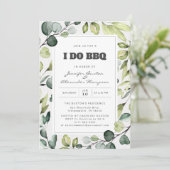 Elegant Eucalyptus groen doe ik BBQ party Kaart (Staand voorkant)