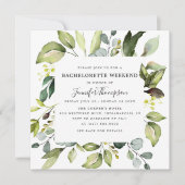 Elegant Eucalyptus groen vrijgezellenweekend Kaart (Voorkant)