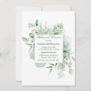 Elegant Eucalyptus Invitation Kaart