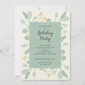 Elegant Eucalyptus Kerstfeestdag Uitnodigingen (Voorkant)