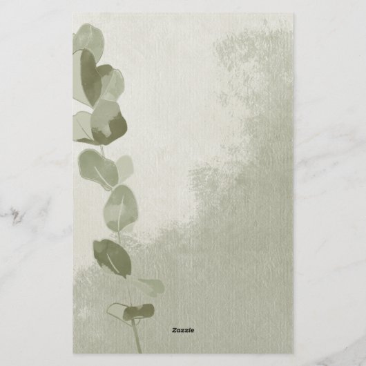 Elegant Eucalyptus Leaf Briefpapier (Achterkant)
