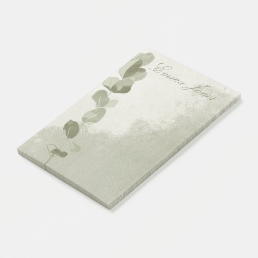 Elegant Eucalyptus Leaf Post-it® Notes (Schuin)