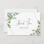 Elegant Eucalyptus Leaves Bedankkaart (Voorkant)