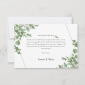 Elegant Eucalyptus Leaves Bedankkaart (Achterkant)