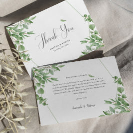 Elegant Eucalyptus Leaves Bedankkaart