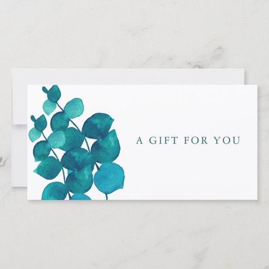 Elegant Eucalyptus Leaves Cadeaubon (Voorkant)