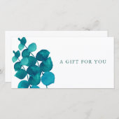 Elegant Eucalyptus Leaves Cadeaubon (Voorkant / Achterkant)