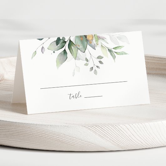 Elegant Eucalyptus Leaves Greenery Gold Wedding