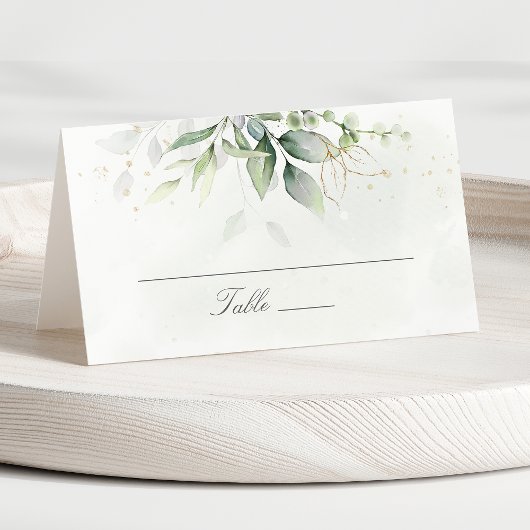 Elegant Eucalyptus Leaves Greenery Gold Wedding
