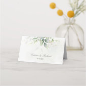 Elegant Eucalyptus Leaves Greenery Gold Wedding (Achterkant)