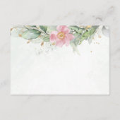 Elegant Eucalyptus Leaves Greenery Gold Wedding Bedankkaart (Achterkant)